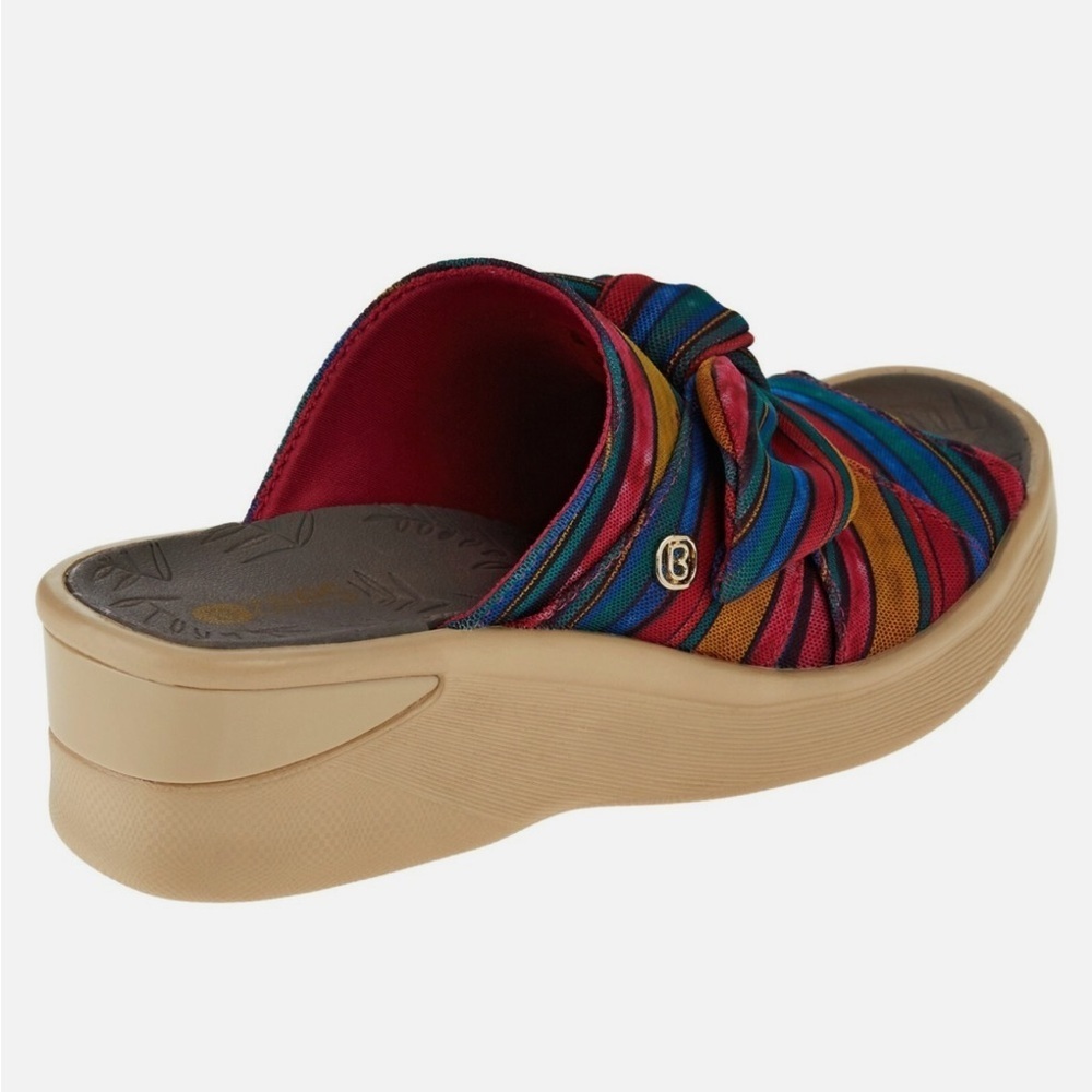 Bzees Multicolor Striped Women's Mules